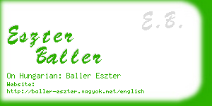 eszter baller business card